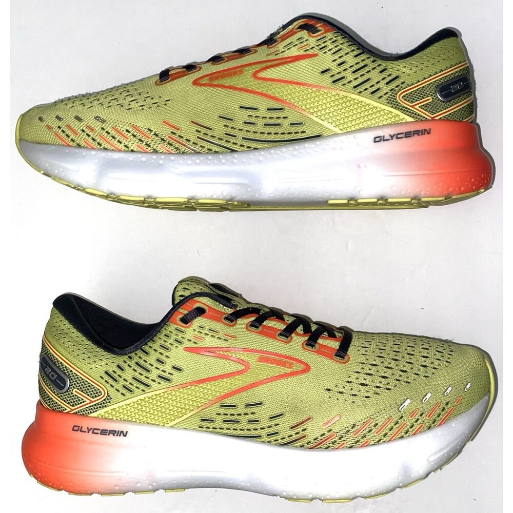 Brooks Glycerin 20 Men’s Running Shoes Lime/Red/Ebony Green Size 10